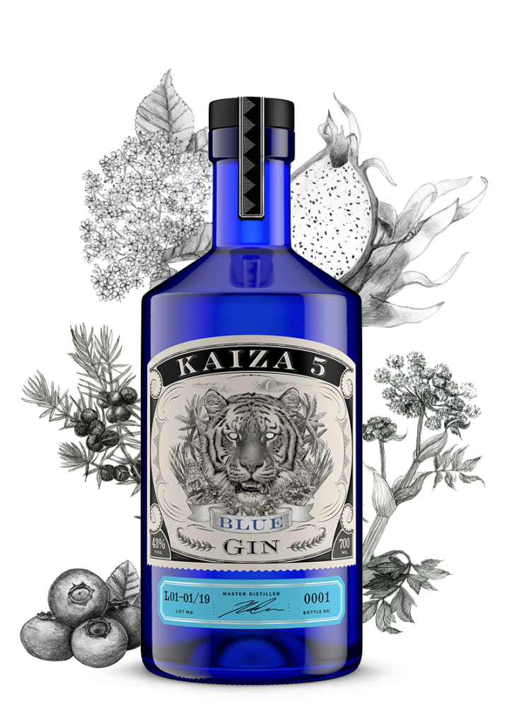 Kaiza 5 Gin 43%, GIN BLUE