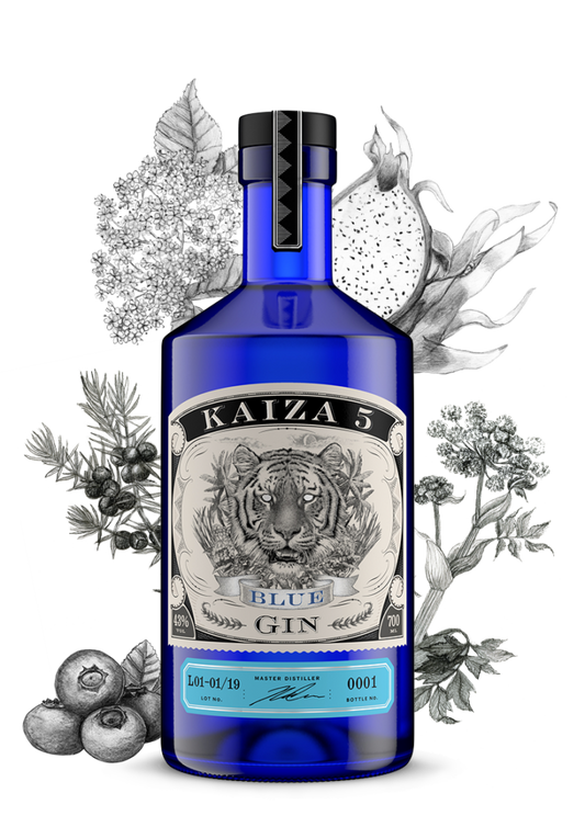 Kaiza 5 Gin 43%, GIN BLUE